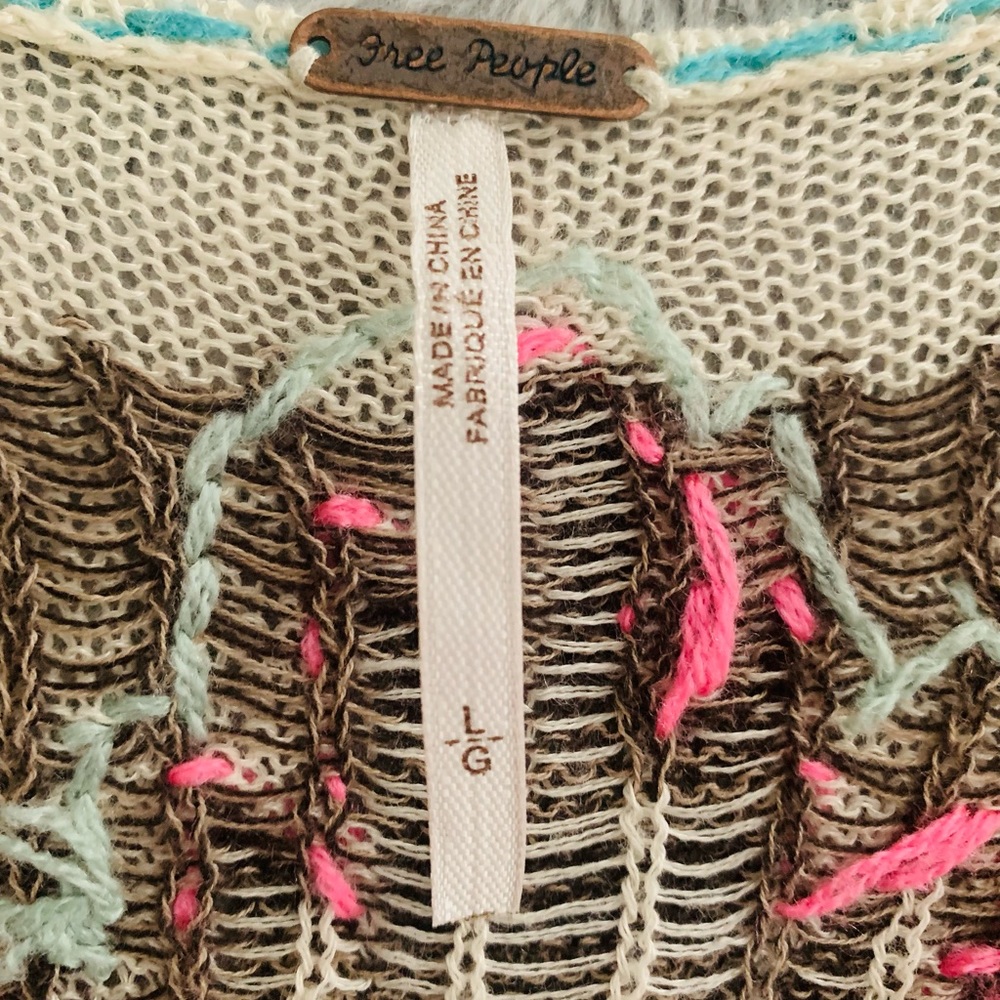 Free People Aztec Print Tank Top in Brown, Cream, Pink, Turquoise - Picture 6 of 6